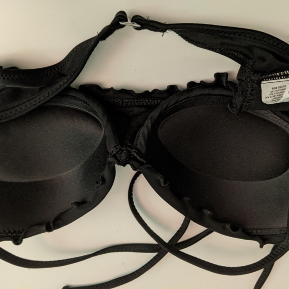 NWT Bikini Nation Push Up Halter Bikini Top, Black, S - Picture 7 of 7